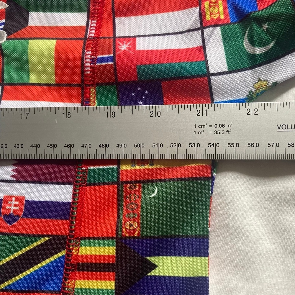 Umbro x Akomplice Rugby Jersey Mens Medium Soccer World Cup Peace 195 Flag Print - Picture 5 of 11